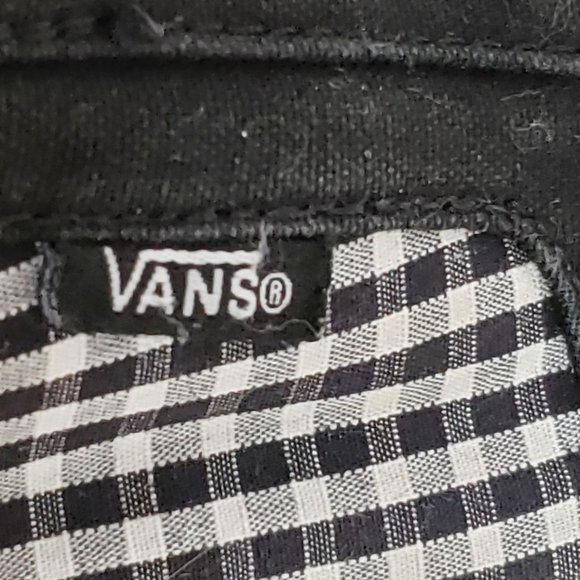 Vintage Vans Black White Lace Up Low Top Worn Spots On Sole Wmns 10 Plaid Check - Picture 8 of 12